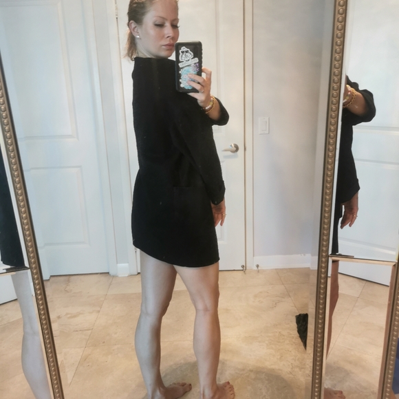 Black men's ZARA suede blazer - Picture 6 of 15